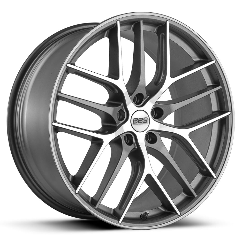 BBS CC-R - Satin Graphite with Polished Face & Stainless Rim Protector