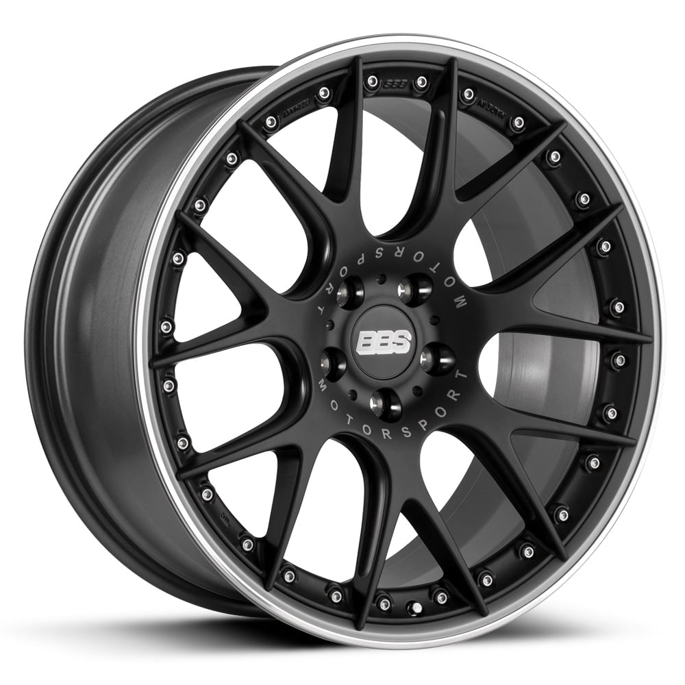 BBS CH-R II - Satin Black with Titanium Rim & Stainless Rim Protector