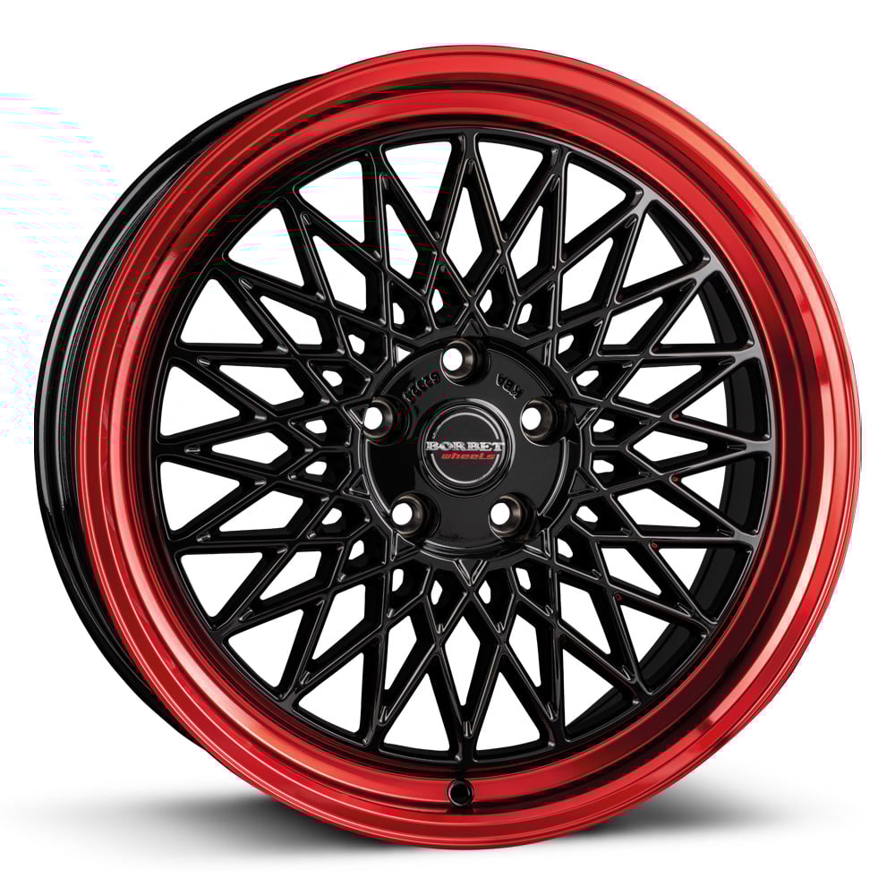 Borbet B - Gloss Black with Red Rim