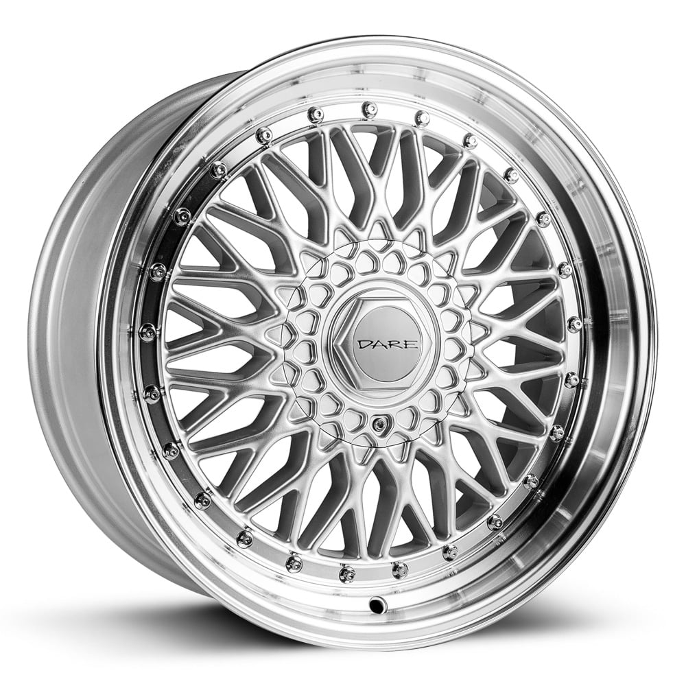 Dare Motorsport RS - Silver with Polished Rim & Chrome Rivets