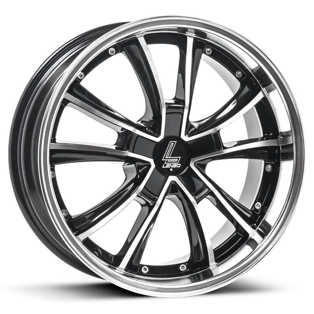 Lenso ES7 - Gloss Black with Polished Face & Rim