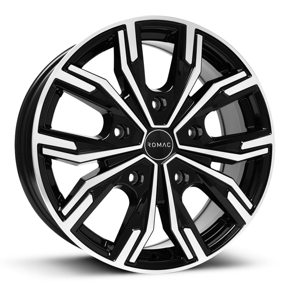 Romac torque gloss black with polished face alloy wheels