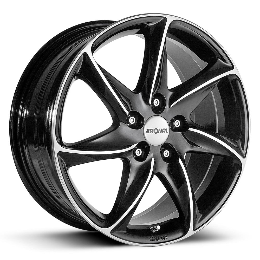 Ronal R51 Gloss Jet Black with Polished Face Alloy Wheels