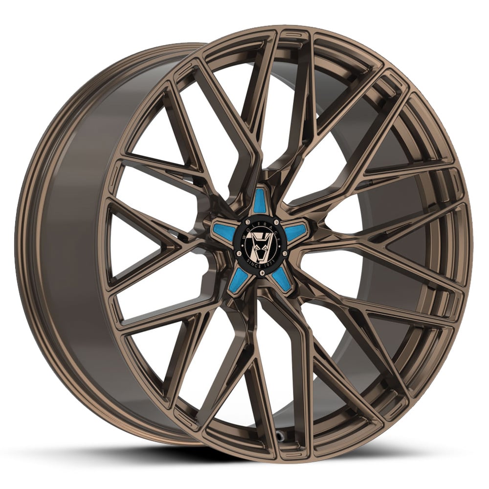 Wolfrace 71 Wolfsburg GTR Custom - Racing Bronze + Blue Inserts