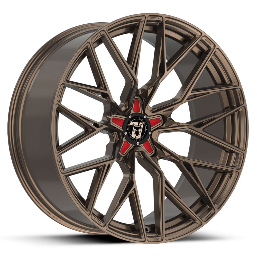Wolfrace 71 Wolfsburg GTR Custom - Racing Bronze + Red Inserts