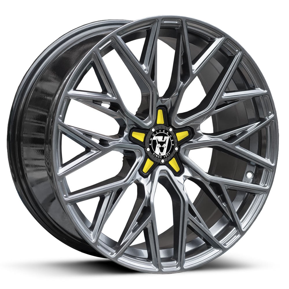 Wolfrace 71 Wolfsburg GTR Custom - Racing Carbon + Yellow Inserts