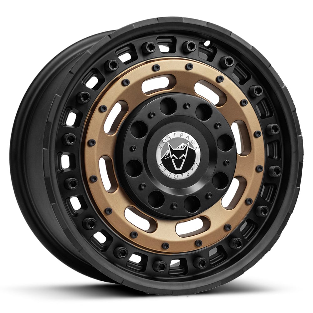 Wolfrace Explorer Slotmag - Matt Black with Bronze Centre